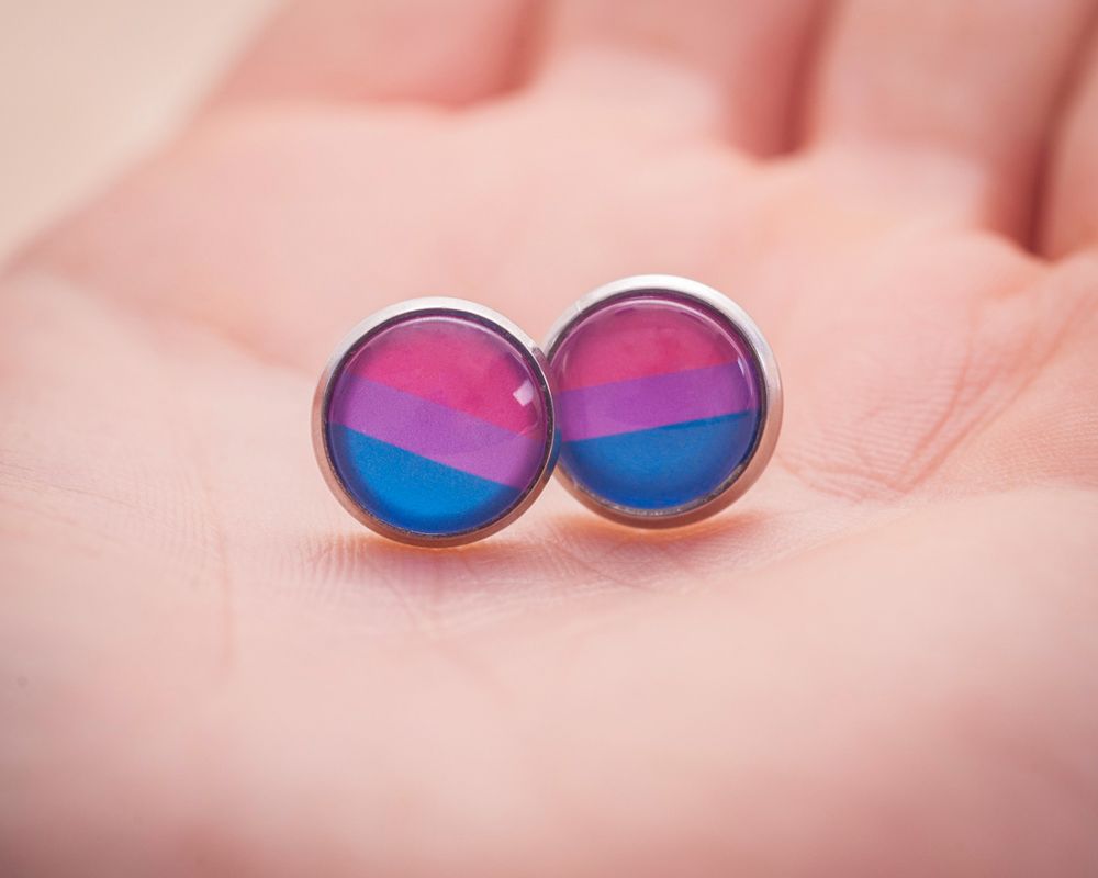 Bisexual LGBTQ+ earrings