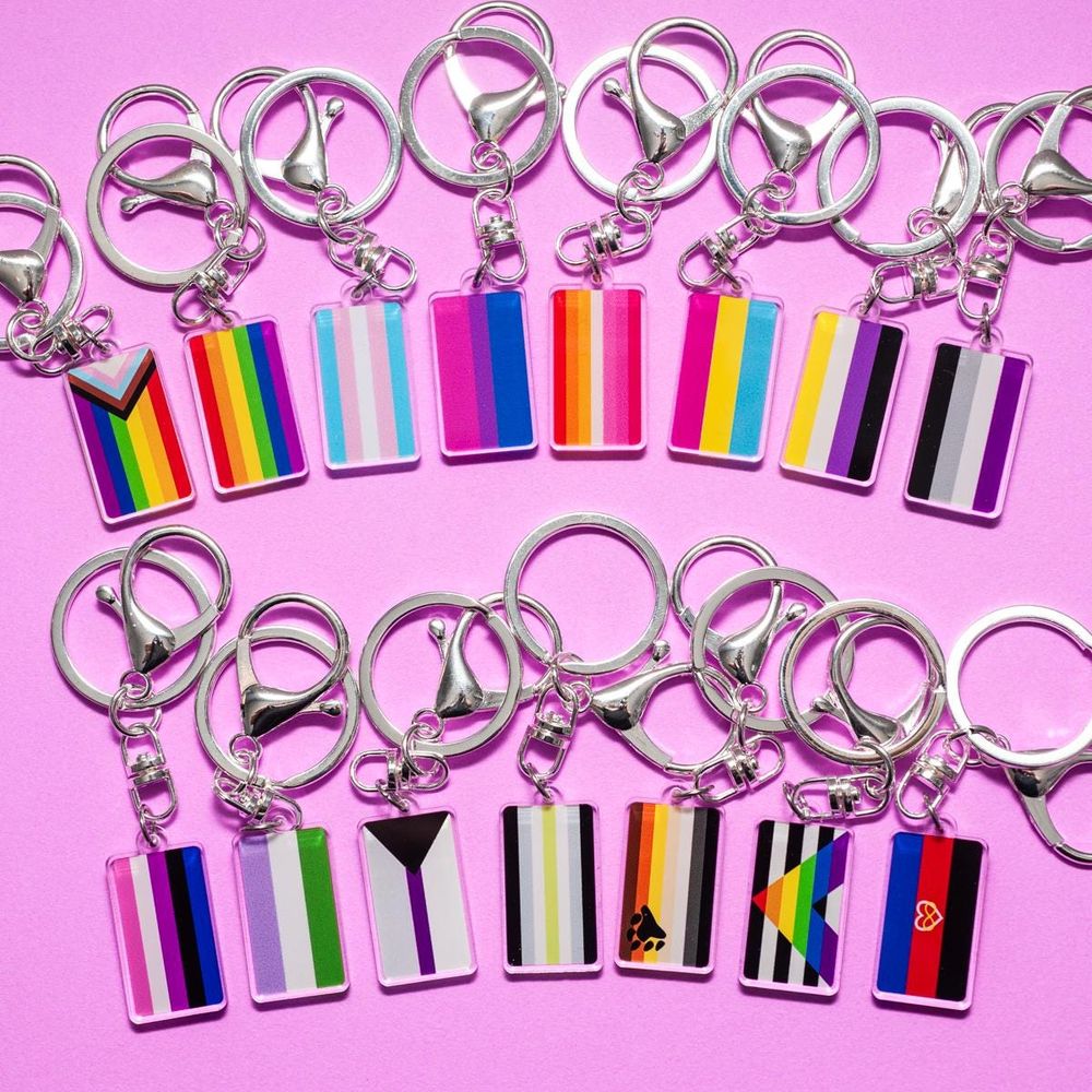 Pride flag keychains - 15 variations