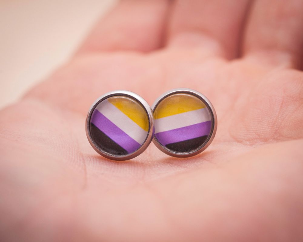 Non-binary LGBTQ+ earrings